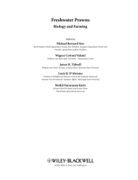 صورة الغلاف: Freshwater Prawns: Biology and Farming 2nd edition 9781405148610