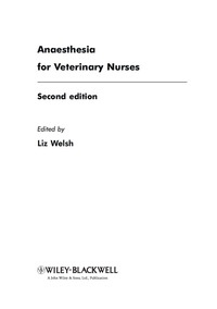 Cover image: Anaesthesia for Veterinary Nurses 2nd edition 9781405186735