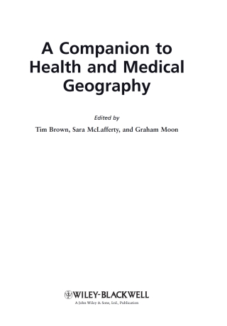 Cover image: A Companion to Health and Medical Geography 1st edition 9781405170031