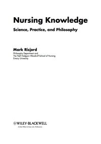 Cover image: Nursing Knowledge: Science, Practice, and Philosophy 1st edition 9781405184342