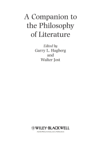 Cover image: A Companion to the Philosophy of Literature 1st edition 9781405141703
