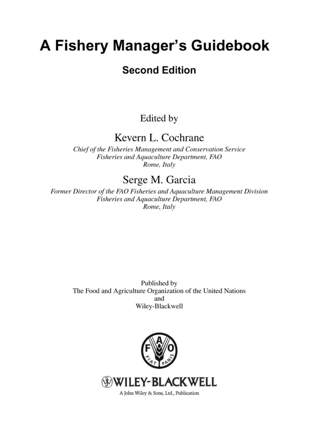 A Fishery Manager’s Guidebook 2nd Edition