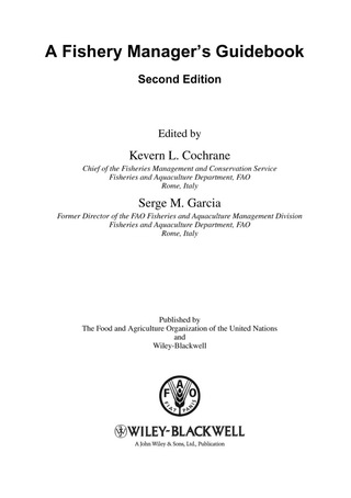 Cover image: A Fishery Manager's Guidebook 2nd edition 9781405170857