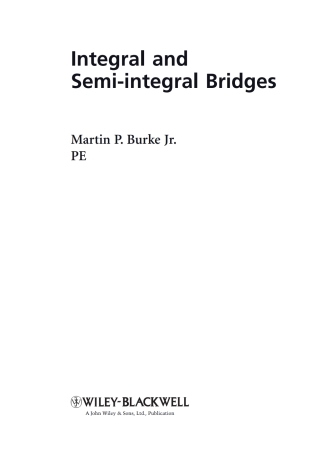Titelbild: Integral and Semi-Integral Bridges 1st edition 9781405194181