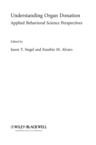 Cover image: Understanding Organ Donation 1st edition 9781405192132