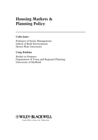 صورة الغلاف: Housing Markets and Planning Policy 1st edition 9781405175203