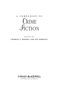 Cover image: A Companion to Crime Fiction 1st edition 9781405167659