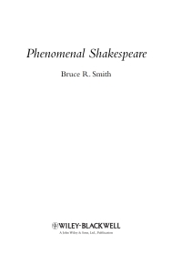 Cover image: Phenomenal Shakespeare 1st edition 9780631235484