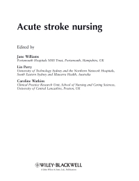 Imagen de portada: Acute Stroke Nursing 1st edition 9781405161046