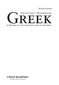 Titelbild: Greek: A History of the Language and its Speakers 2nd edition 9781118785157
