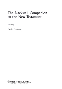 Imagen de portada: The Blackwell Companion to The New Testament 1st edition 9780470796023