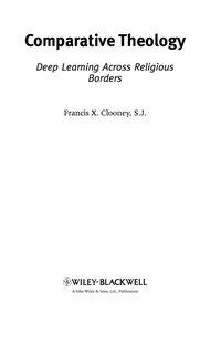 Titelbild: Comparative Theology: Deep Learning Across Religious Borders 1st edition 9781405179744