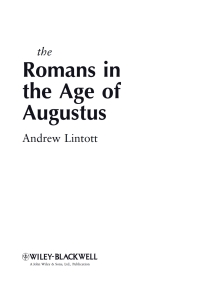 Imagen de portada: The Romans in the Age of Augustus 1st edition 9781405176545