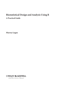 Cover image: Biostatistical Design and Analysis Using R 1st edition 9781444335248