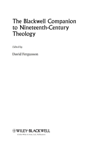 Cover image: The Blackwell Companion to Nineteenth-Century Theology 1st edition 9780631217183