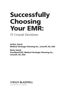 صورة الغلاف: Successfully Choosing Your EMR 1st edition 9781444332148