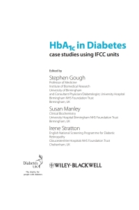 Cover image: HbA1c in Diabetes: Case studies using IFCC units 1st edition 9781444334449