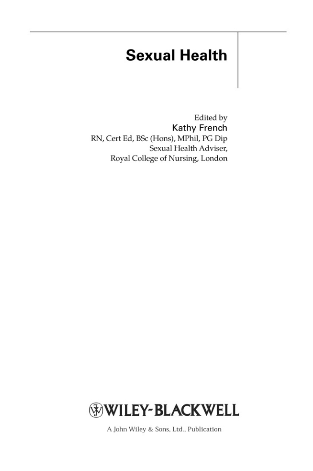 Sexual Health  1st Edition eBook