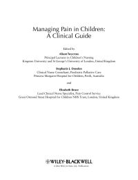 صورة الغلاف: Managing Pain in Children: A Clinical Guide 1st edition 9781405168946