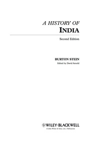 Cover image: A History of India, 2nd Edition 2nd edition 9781405195096