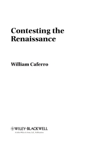 Cover image: Contesting the Renaissance 1st edition 9781405123709