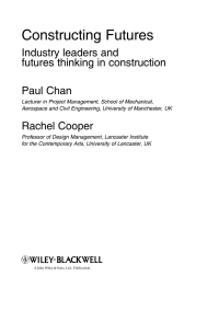 Cover image: Constructing Futures: Industry leaders and futures thinking in construction 1st edition 9781405157971