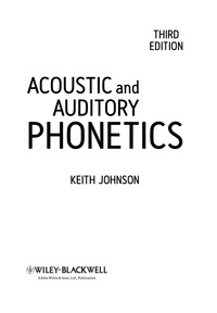 Titelbild: Acoustic and Auditory Phonetics 3rd edition 9781405194662