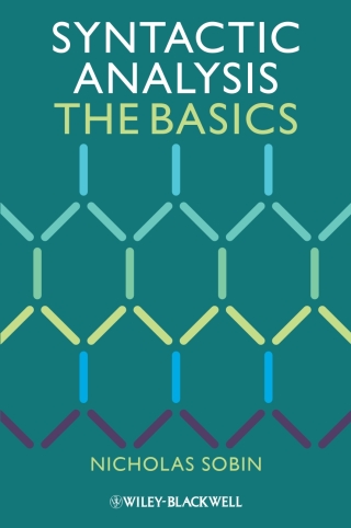 Imagen de portada: Syntactic Analysis 1st edition 9781444335071