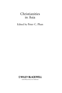 Imagen de portada: Christianities in Asia 1st edition 9781405160896