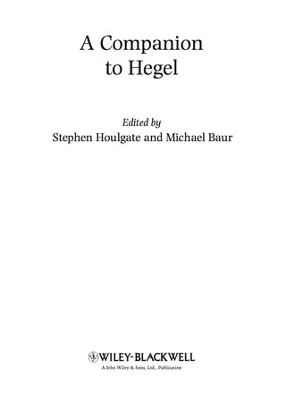 Imagen de portada: A Companion to Hegel 1st edition 9781119144830