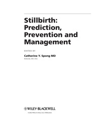 صورة الغلاف: Stillbirth: Prediction, Prevention and Management 1st edition 9781444337068