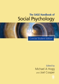 Imagen de portada: The SAGE Handbook of Social Psychology 1st edition 9781412945356
