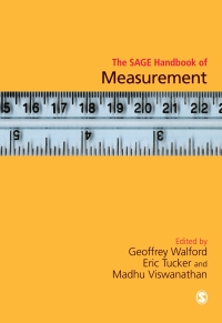Cover image: The SAGE Handbook of Measurement 1st edition 9781412948142
