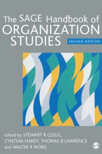Imagen de portada: The SAGE Handbook of Organization Studies 2nd edition 9781446270462