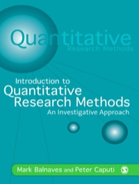 Imagen de portada: Introduction to Quantitative Research Methods 1st edition 9780761968047