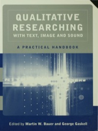 Imagen de portada: Qualitative Researching with Text, Image and Sound 1st edition 9780761964803