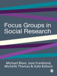 Imagen de portada: Focus Groups in Social Research 1st edition 9780761957430
