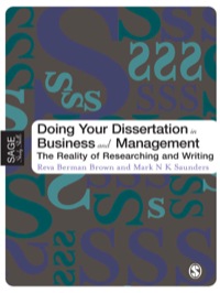 Imagen de portada: Doing Your Dissertation in Business and Management 1st edition 9781412903516