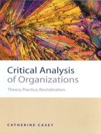 Imagen de portada: Critical Analysis of Organizations 1st edition 9780761959052