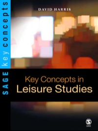 Imagen de portada: Key Concepts in Leisure Studies 1st edition 9780761970583
