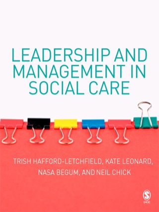 Cover image: Leadership and Management in Social Care 1st edition 9781412929615