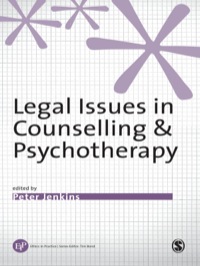 表紙画像: Legal Issues in Counselling & Psychotherapy 1st edition 9780761954804