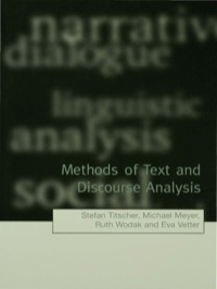 Imagen de portada: Methods of Text and Discourse Analysis 1st edition 9780761964834