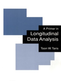表紙画像: A Primer in Longitudinal Data Analysis 1st edition 9780761960270