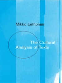 Titelbild: The Cultural Analysis of Texts 1st edition 9780761965503