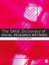 表紙画像: The SAGE Dictionary of Social Research Methods 1st edition 9780761962977
