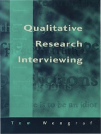 Cover image: Qualitative Research Interviewing 1st edition 9780803975019