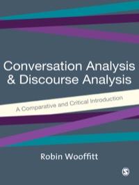 Imagen de portada: Conversation Analysis and Discourse Analysis 1st edition 9780761974260