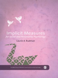 表紙画像: Implicit Measures for Social and Personality Psychology 1st edition 9780857024022