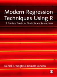 صورة الغلاف: Modern Regression Techniques Using R 1st edition 9781847879028